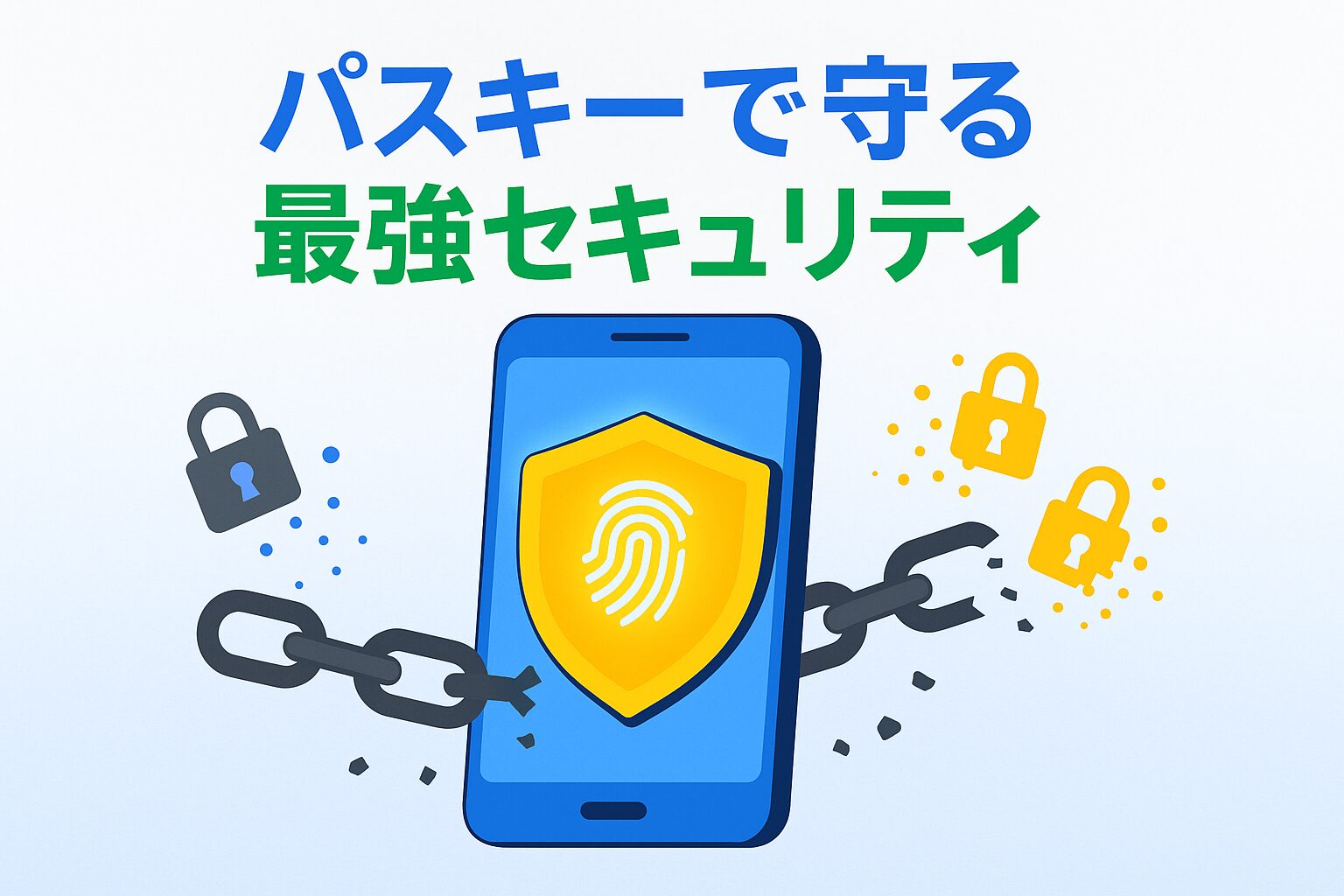 2025年最新のパスキー設定方法:Googleアカウントのセキュリティを強化し、パスワード不要の安全な認証を実現する手順を示すインフォグラフィック