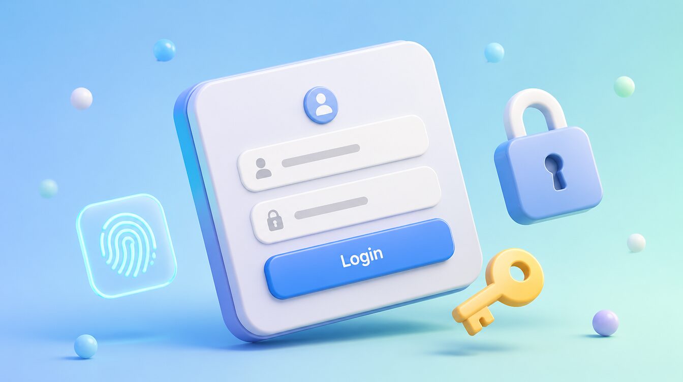 ログイン画面の3Dイラスト | CTF思考フレームワーク #01