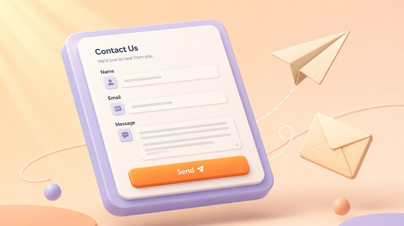 お問い合わせフォームの3Dイラスト | CTF思考フレームワーク #05