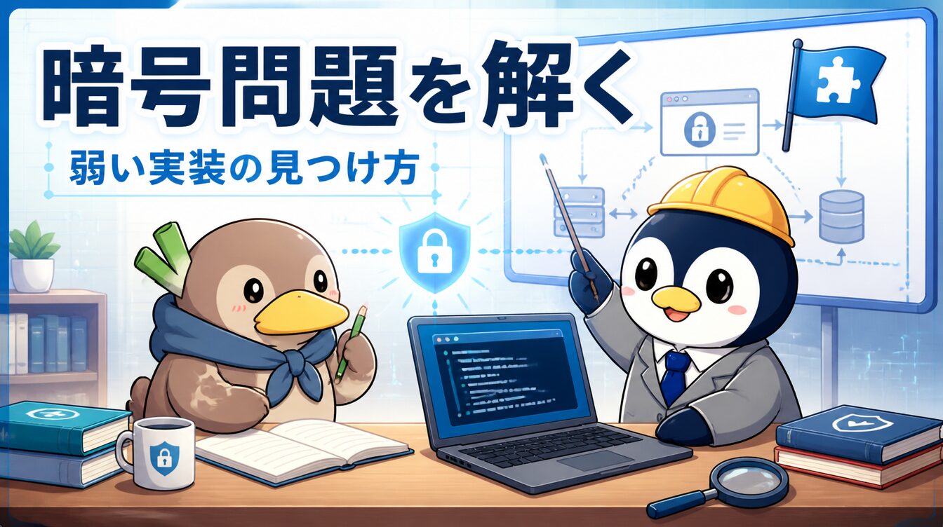 【RSA応用編】Wiener・Hastad Broadcast・Coppersmithで殴る｜CTF思考フレームワーク #53 アイキャッチ画像