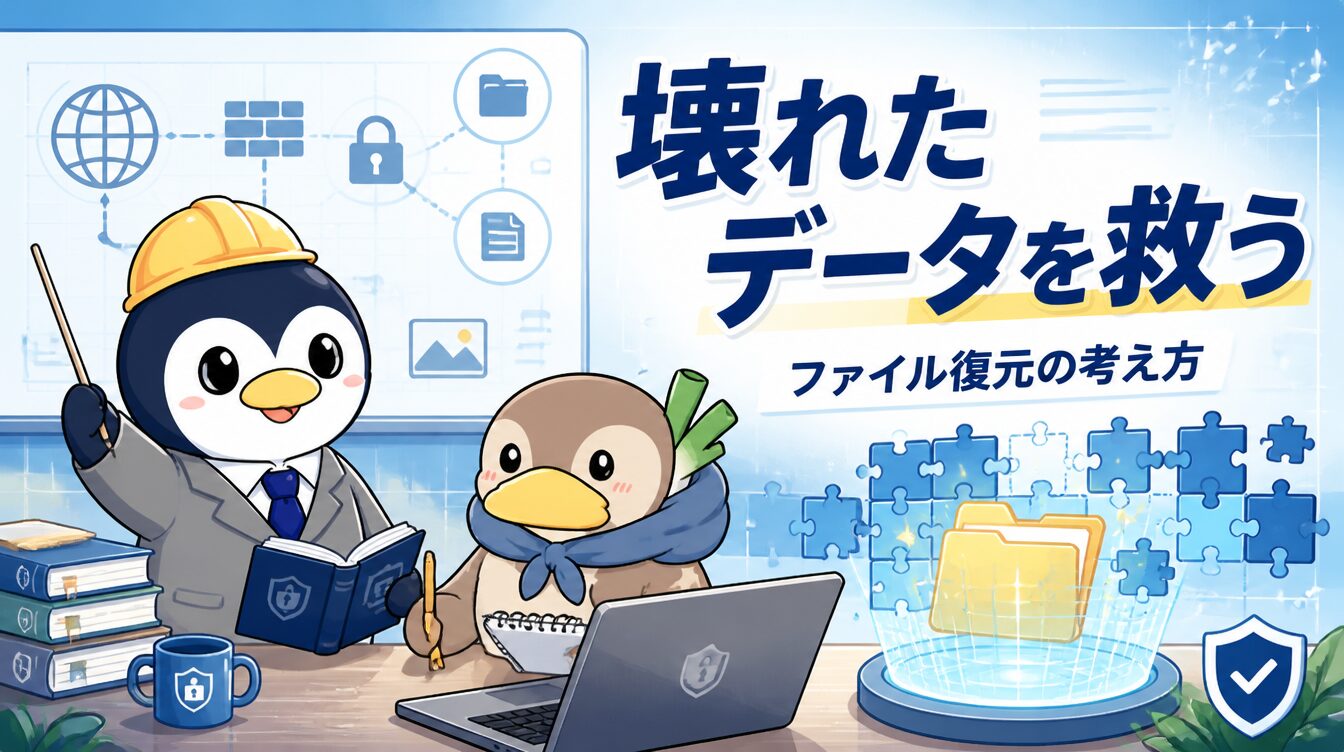 【ファイルカービング編】壊れたデータからファイルを救出する技術｜CTF思考フレームワーク #47 アイキャッチ画像