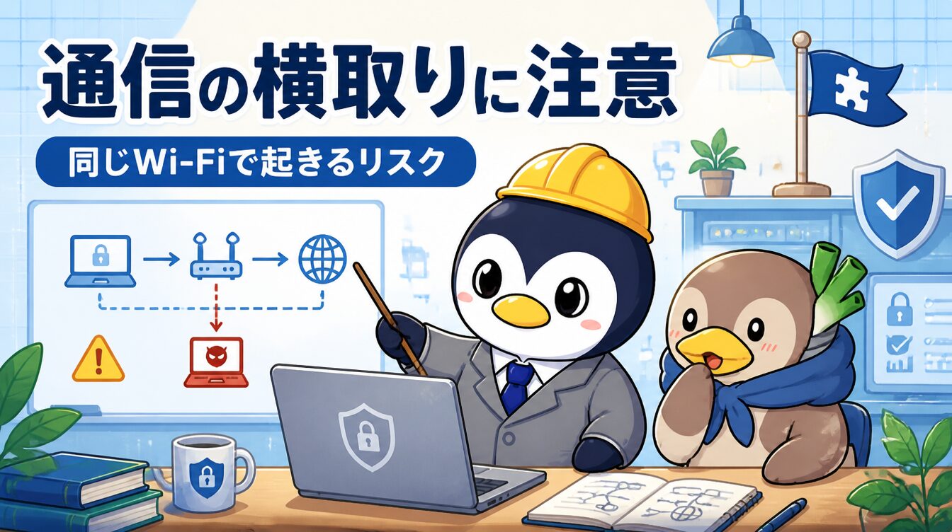 【中間者攻撃編】同じネットワークで通信を盗み見られる条件と守り方｜CTF思考フレームワーク #23 アイキャッチ画像