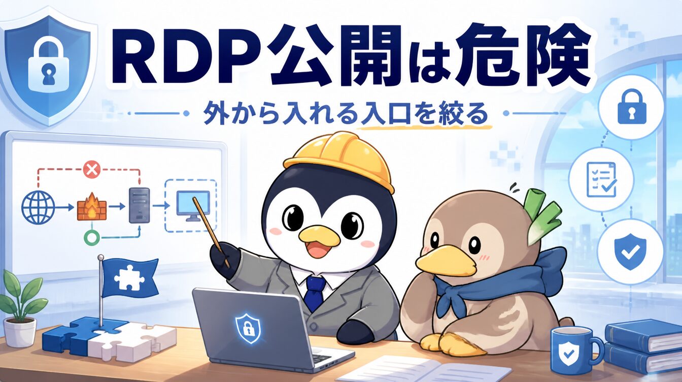 【RDP編】リモートデスクトップを外部公開する危険と守り方｜CTF思考フレームワーク #26 アイキャッチ画像
