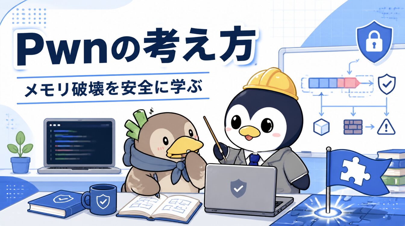 【Pwn入門編】x86/x64アセンブリと関数呼び出し規約をスッキリ整理｜CTF思考フレームワーク #58 アイキャッチ画像
