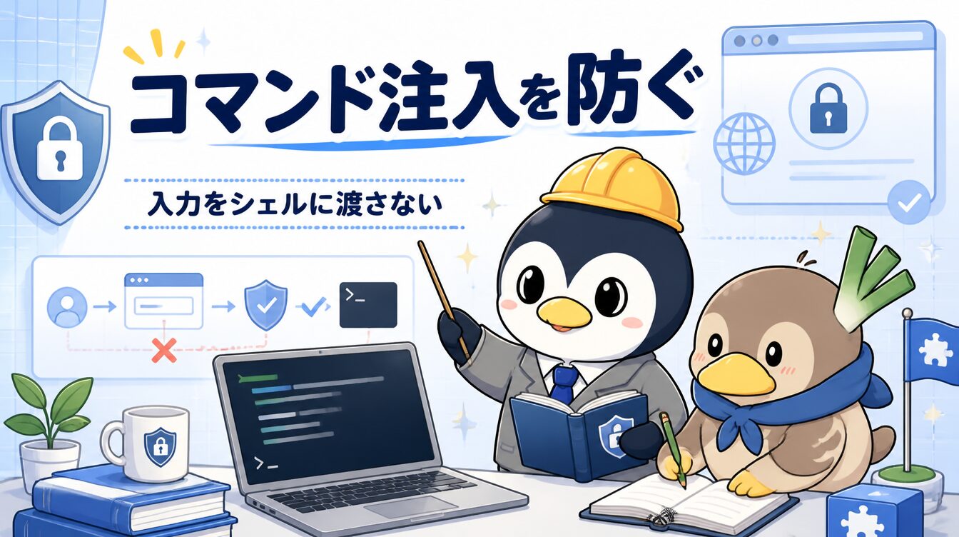 【OSコマンドインジェクション編】入力をシェルへ渡さない設計と守り方｜CTF思考フレームワーク #30 アイキャッチ画像