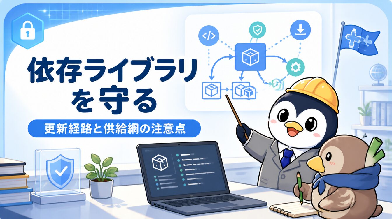 【ソフトウェアサプライチェーン編】依存ライブラリと更新経路を守る｜CTF思考フレームワーク #34 アイキャッチ画像