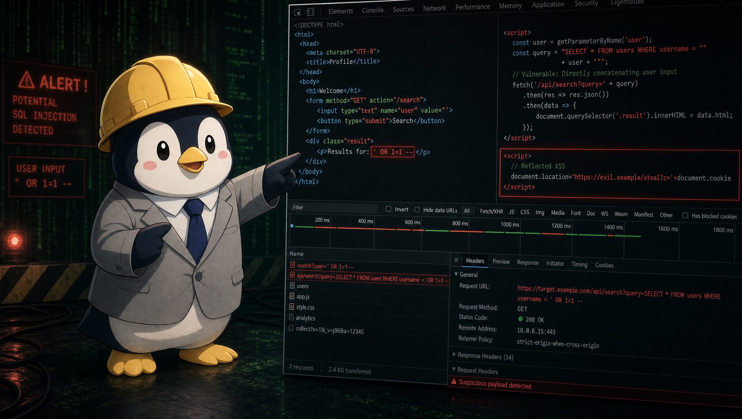 【検索フォームは脆弱性の宝庫】XSS・SQLi・入力検証の急所｜CTF思考フレームワーク #04 アイキャッチ画像