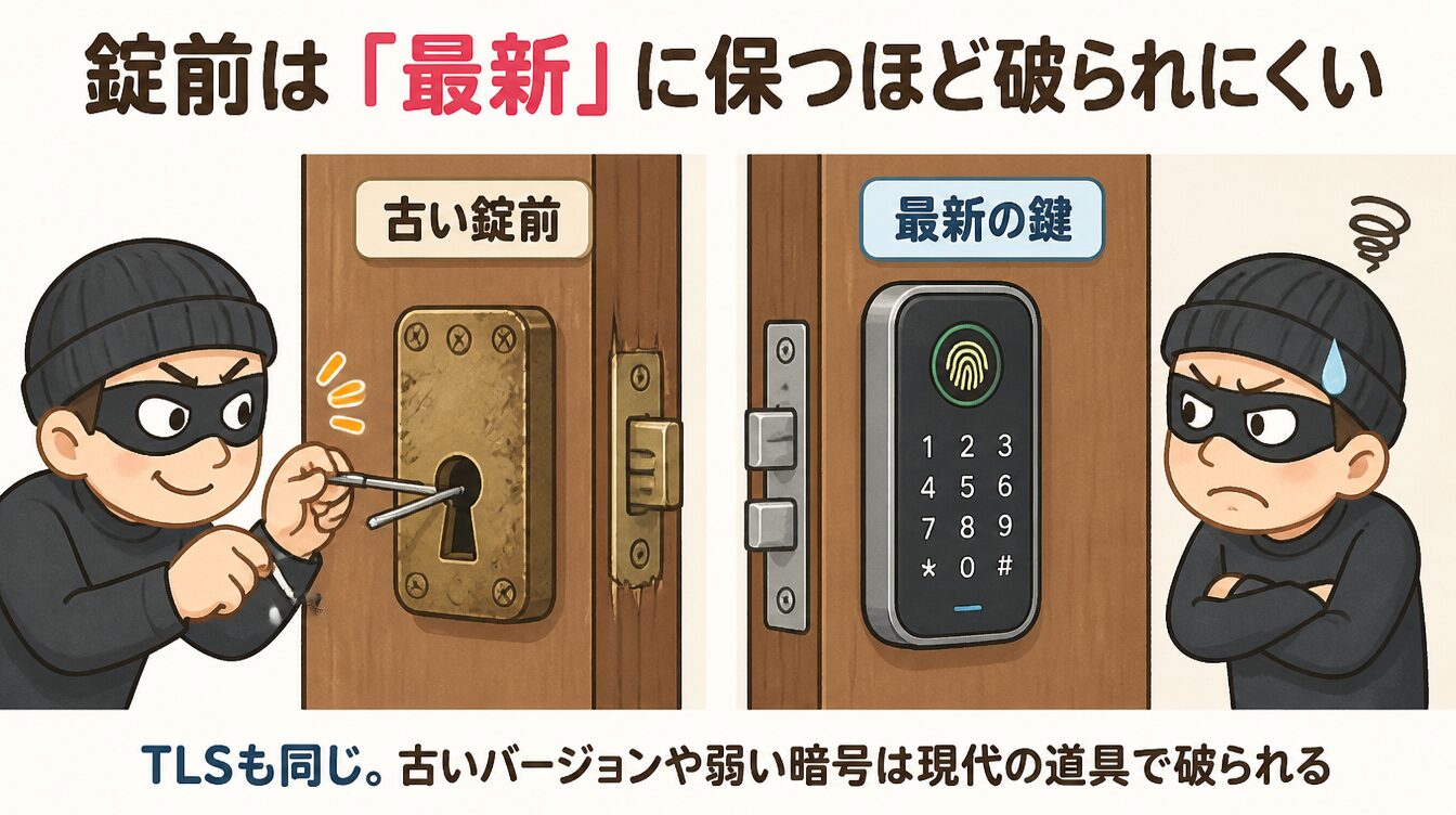 鍵マークだけでは分からないTLS設定の違い