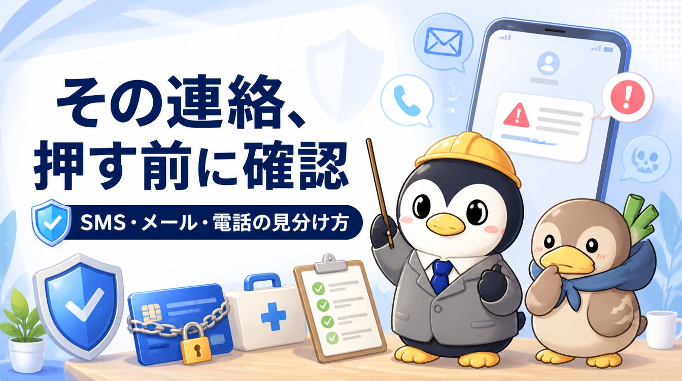 フィッシング詐欺対策まとめ｜偽SMS・ビッシング・AI音声詐欺から家族を守る方法 アイキャッチ画像