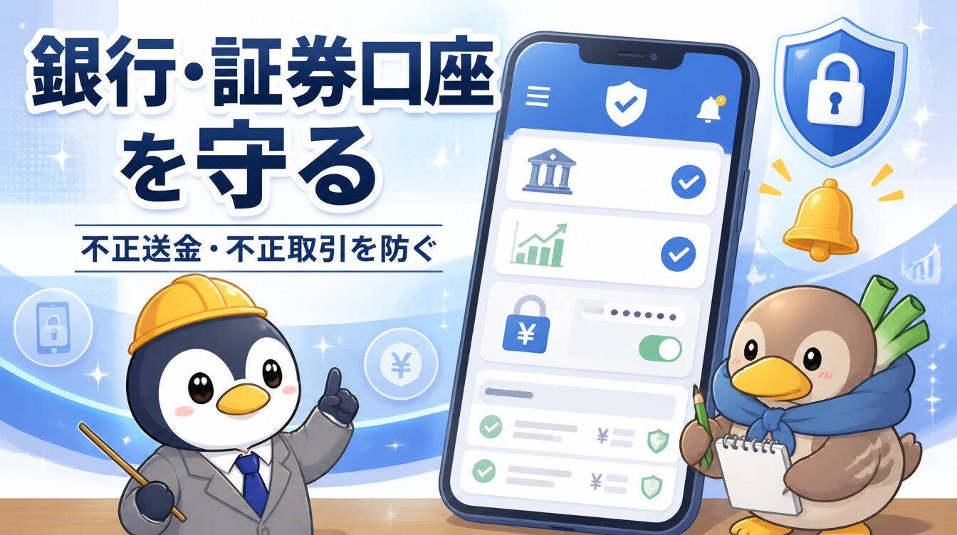 ネット銀行・証券口座が乗っ取られる手口とは？不正送金・不正取引を防ぐ設定