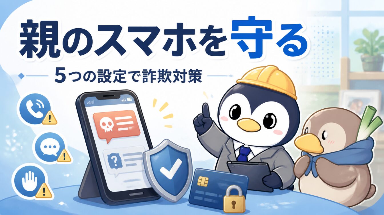 親のスマホを詐欺から守る設定5選｜SMS・電話・偽アプリ対策