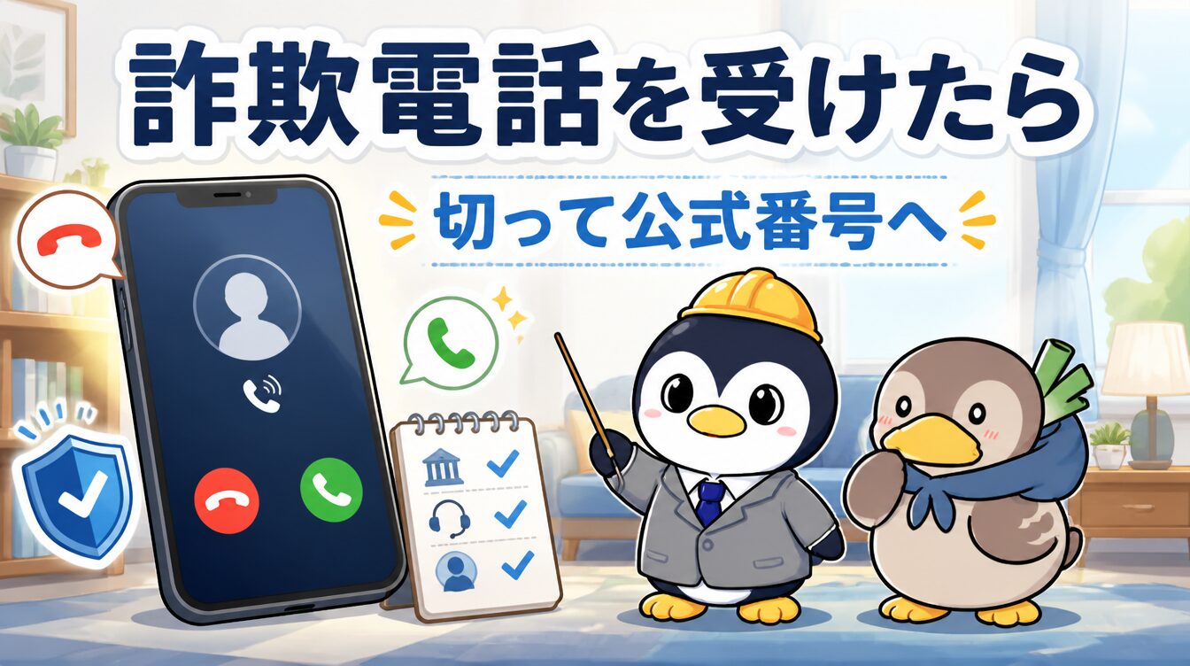 詐欺電話を受けたらどうする？銀行・警察・サポートを名乗る電話の見分け方と対処法