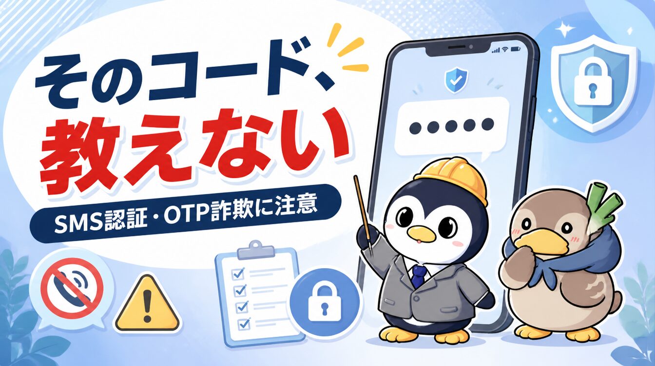 認証コードを入力してしまったら？SMS認証・ワンタイムパスワード詐欺の対処法