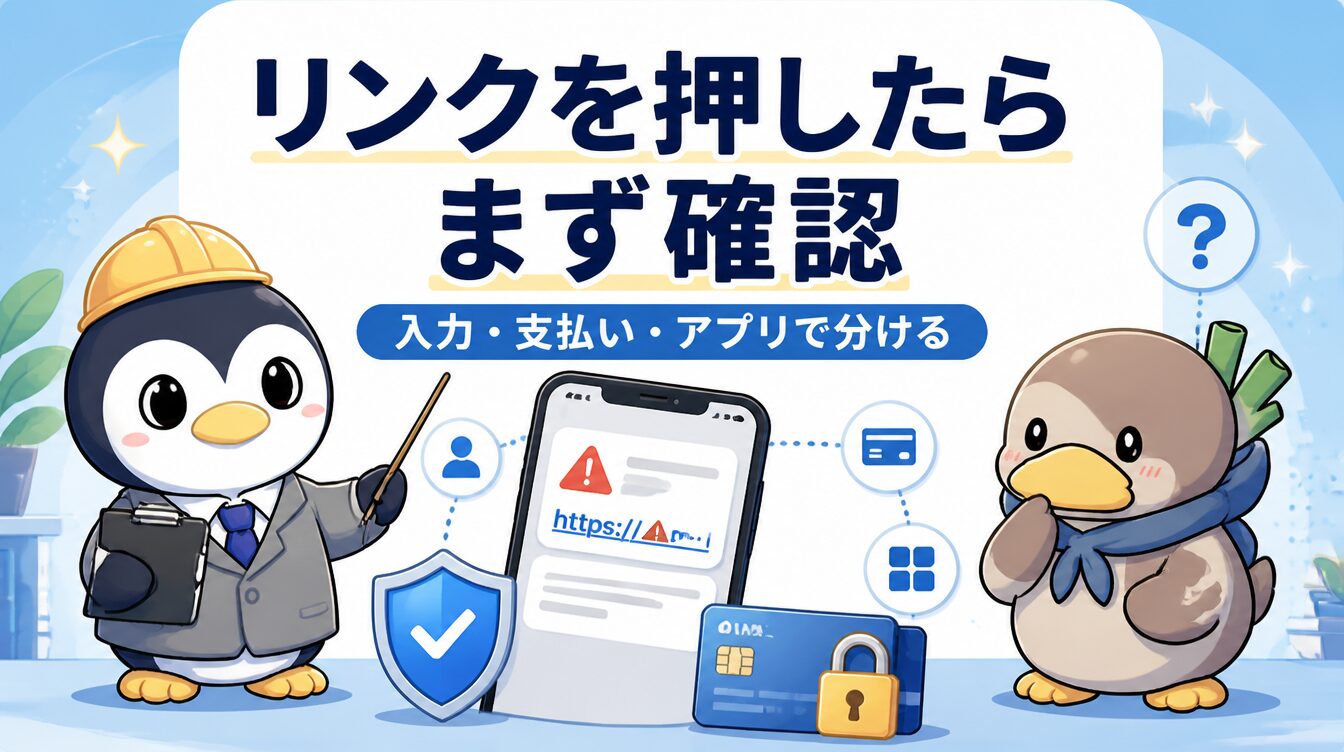SMSのリンクを押してしまったら？スマホで最初に確認すること アイキャッチ画像