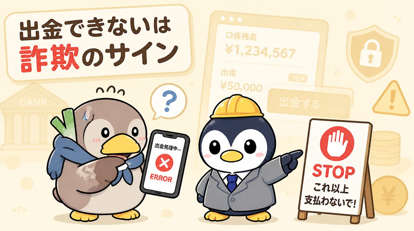 出金拒否・追加入金要求詐欺の手口