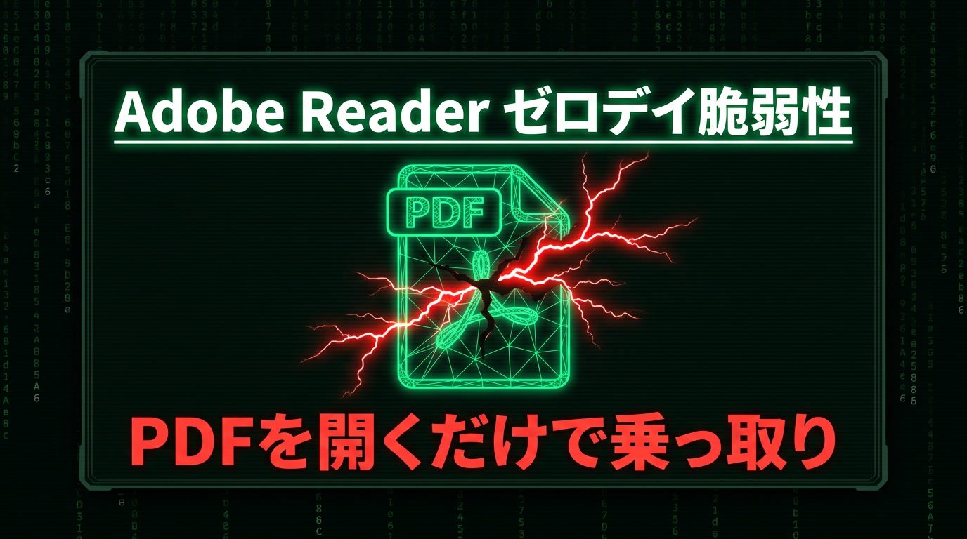 Adobe Acrobat／Readerで悪用が確認されたCVE-2026-34621の影響、動画公開後に9.6から8.6へ変更されたCVSS、更新手順を公式情報で確認します。