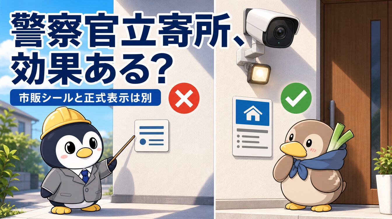 防犯ステッカーは効果ある？警察官立寄所・ダミーの注意点と正しい貼り方 アイキャッチ画像