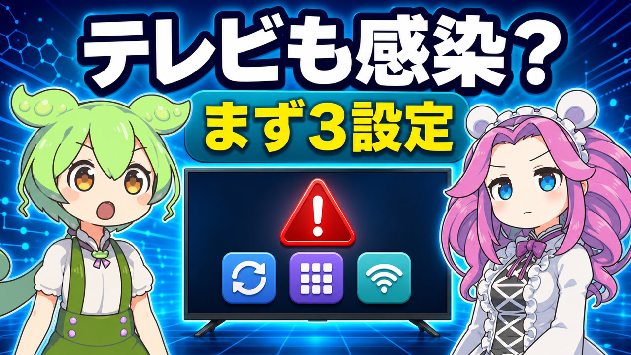 スマートテレビもウイルス感染する？対策ソフトより先に確認する3設定