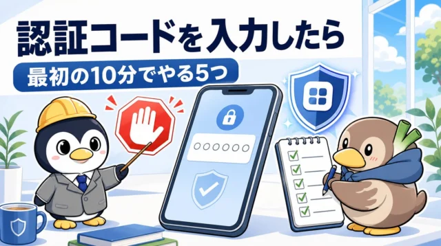 SMS認証コードを入力してしまったら？最初の10分でやる5つの対処